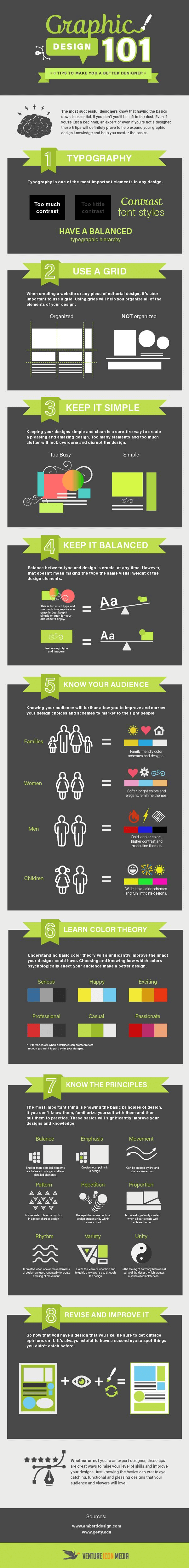 8 tips to make you a better designer - Infographic