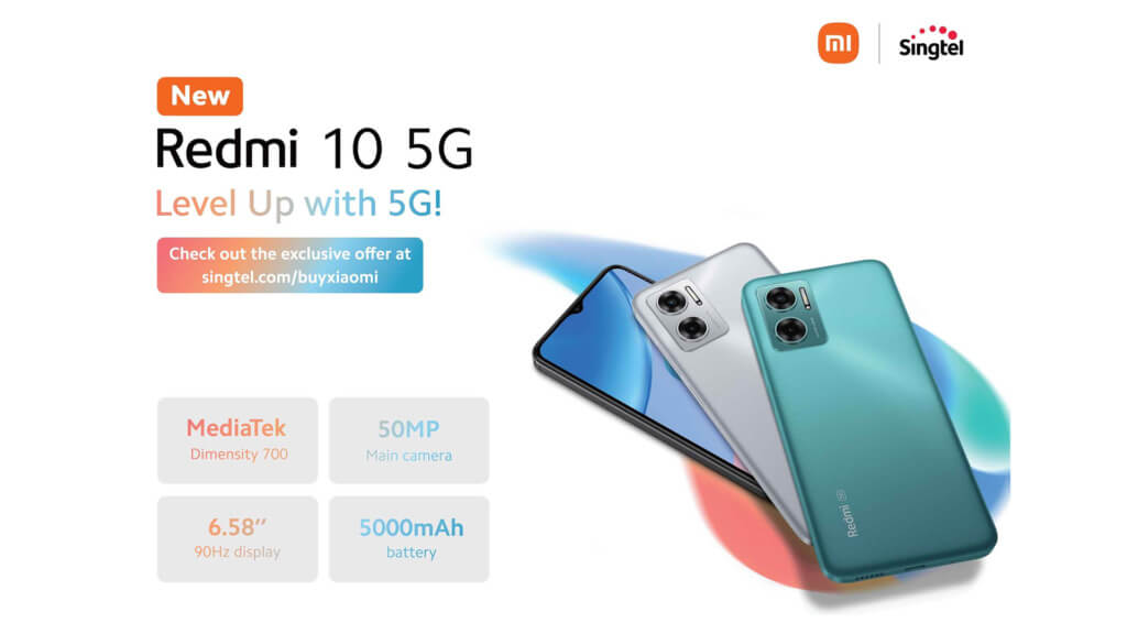 Xiaomi launches Redmi 10 5G exclusively with Singtel this National Day - 1