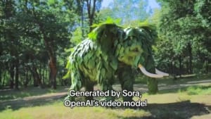 OpenAI stuns with Sora’s latest creation: An elephant made of leaves OpenAI stuns with Sora's latest creation an elephant made of leaves