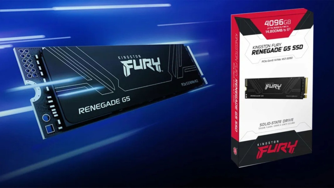 Kingston reveals high-speed Fury Renegade G5 SSD for gamers and creators
