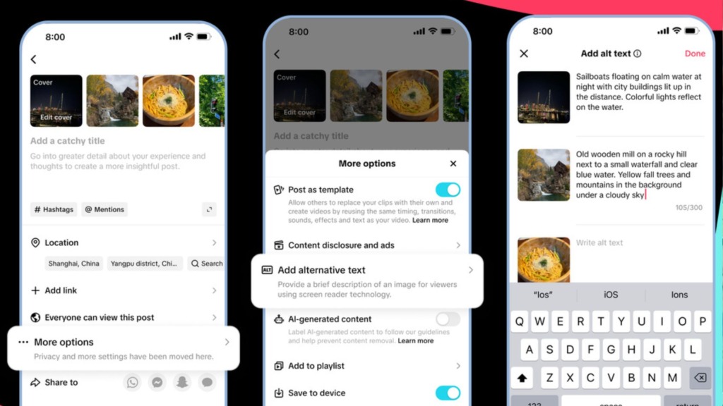 TikTok adds AI-generated photo descriptions to improve accessibility