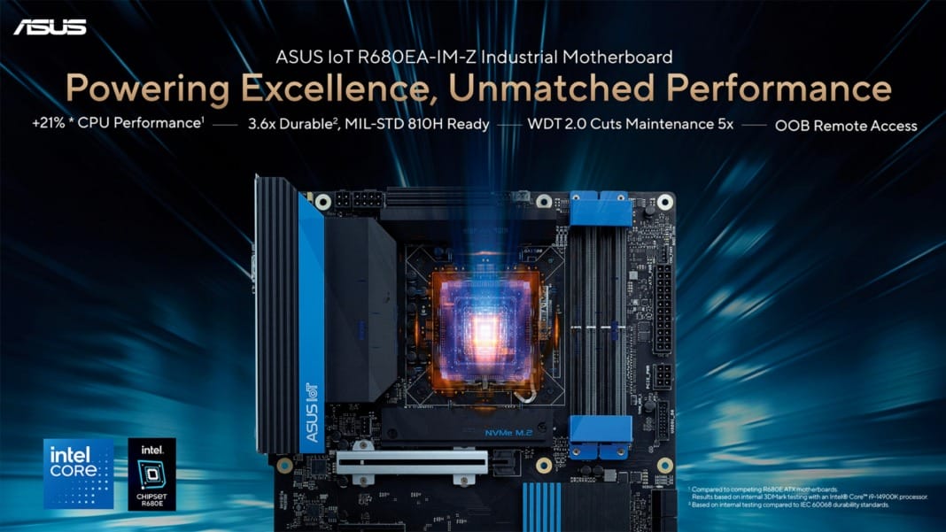 ASUS IoT launches R680EA-IM-Z industrial motherboard with enhanced AI performance and durability