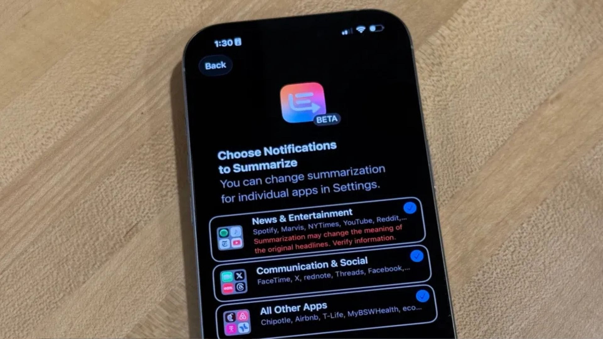 Apple reintroduces AI news summaries in iOS 26 beta update