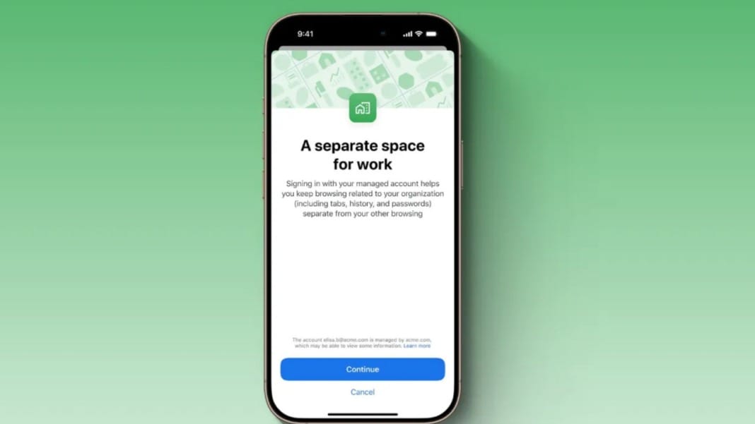 Chrome adds personal and work profile switching on iOS for enterprise users