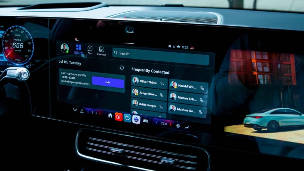 Mercedes-Benz brings Microsoft Teams video calls to your car – even while driving