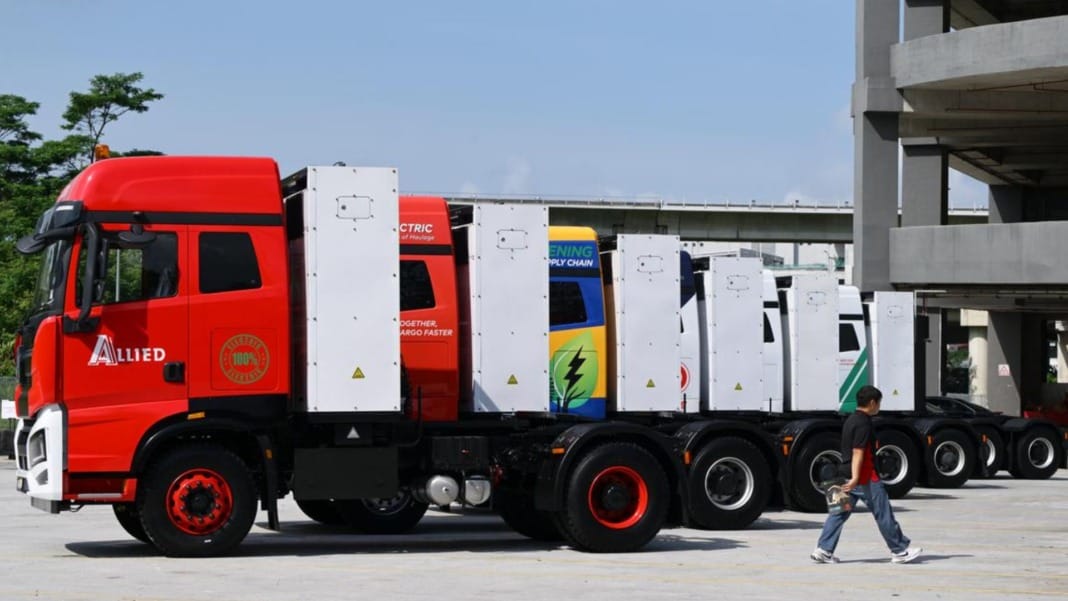 Singapore launches first public battery swap station for electric heavy vehicles