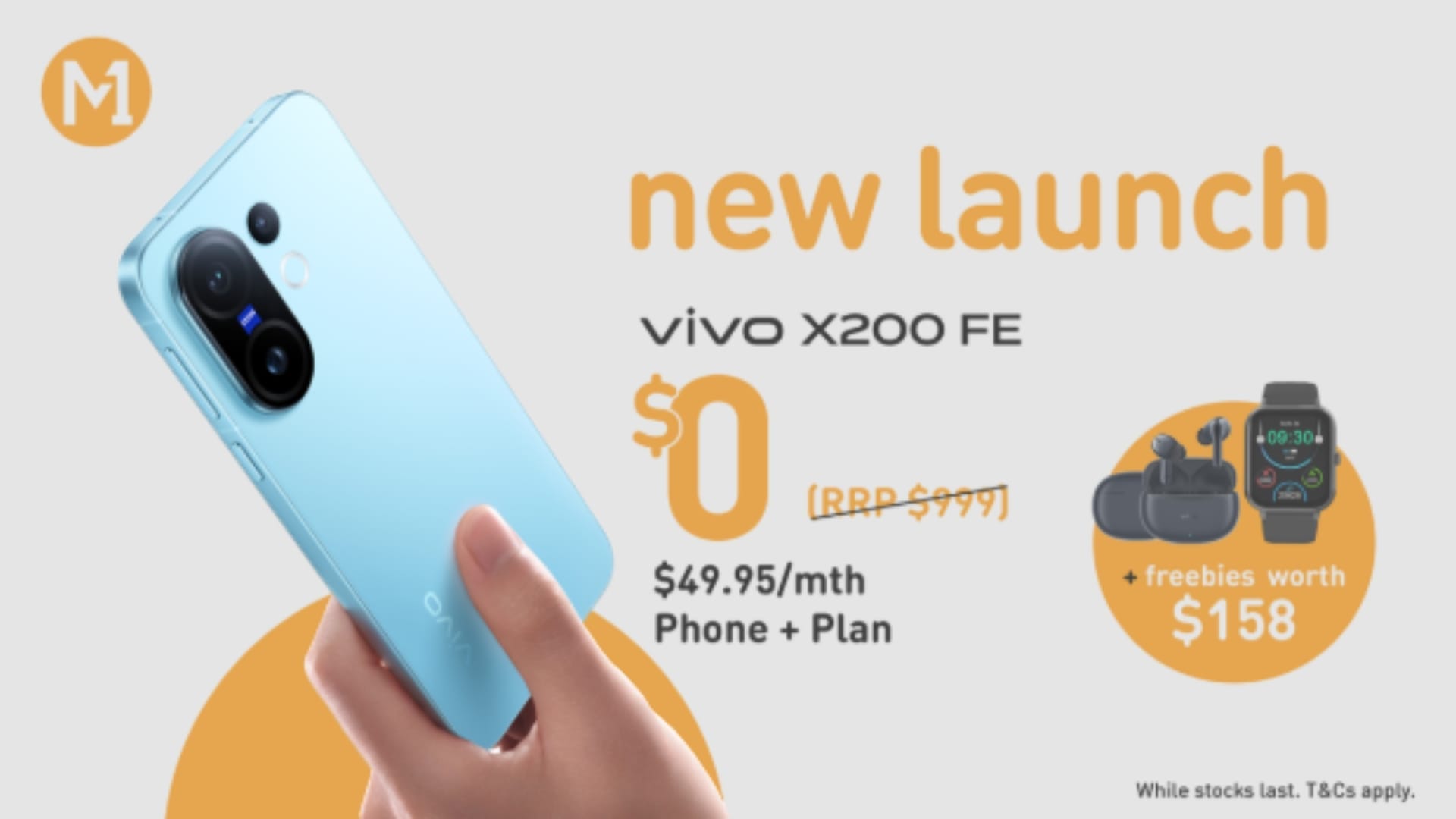 vivo X200 FE available at S$0 with M1âs SG60 Hot Deals promotion