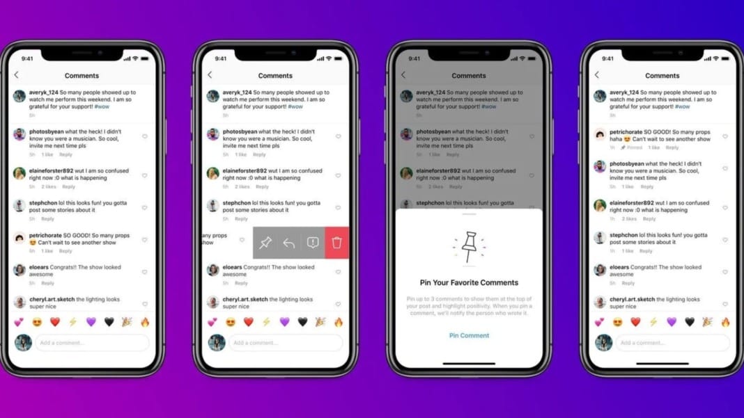 Instagram lets creators pin their own comments