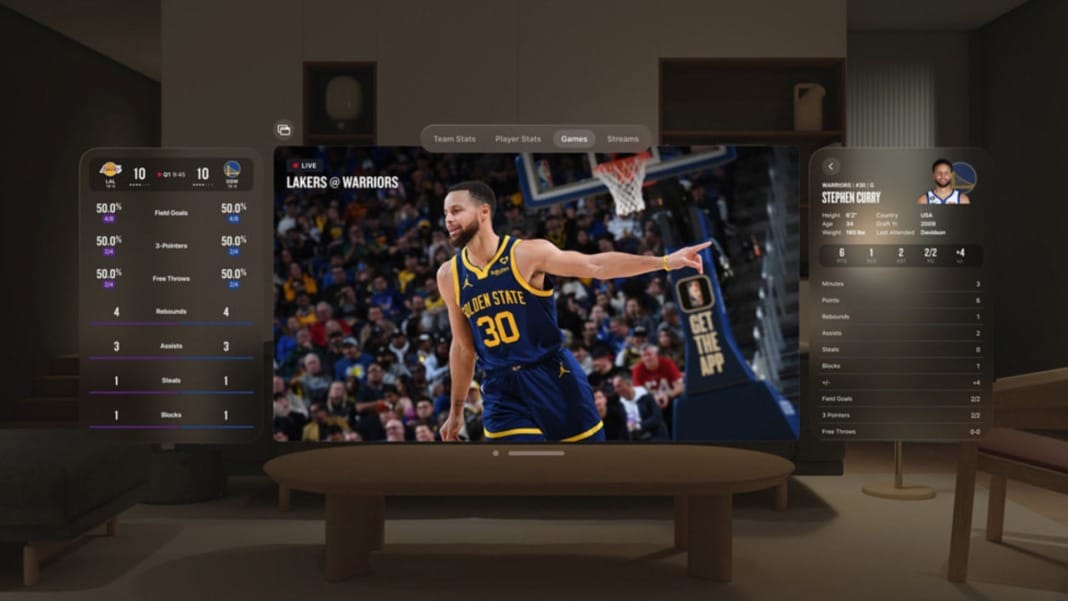 Apple introduces live immersive NBA games on Vision Pro