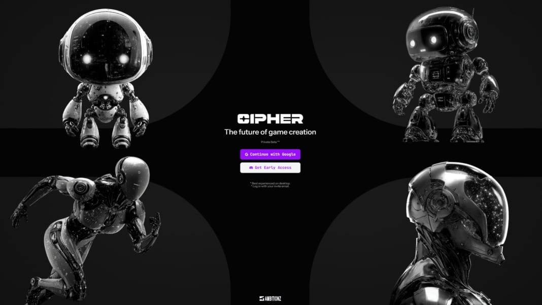 Ambitionz introduces Cipher, an AI platform built to think like a game developer