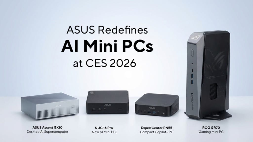 ASUS unveils ultrasmall-form-factor PCs with a focus on AI performance at CES 2026