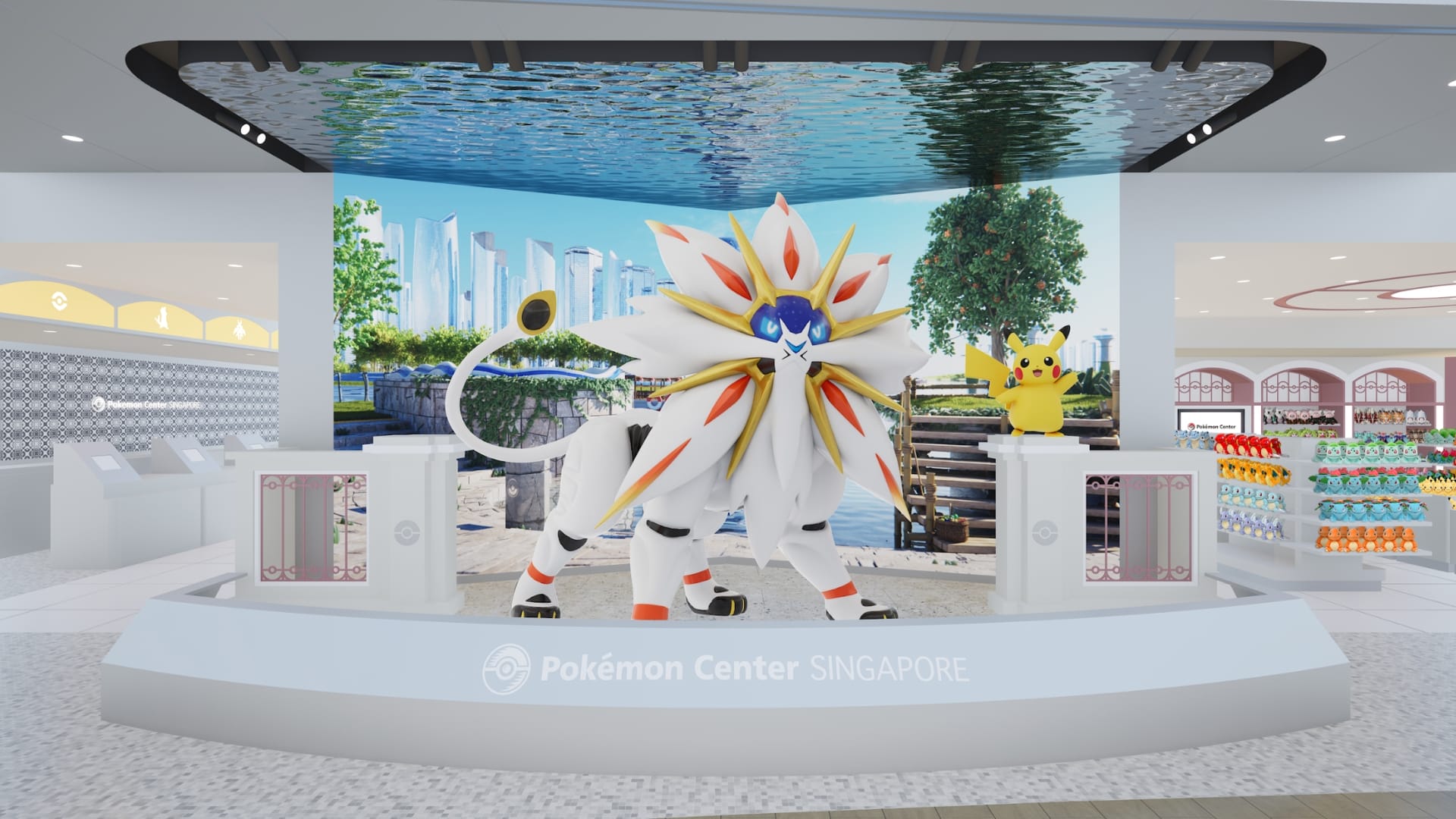 Pokémon Center SINGAPORE to reopen with Solgaleo as new store symbol at Jewel Changi Airport Pokémon Center SINGAPORE to reopen with Solgaleo-led redesign at Jewel Changi Airport