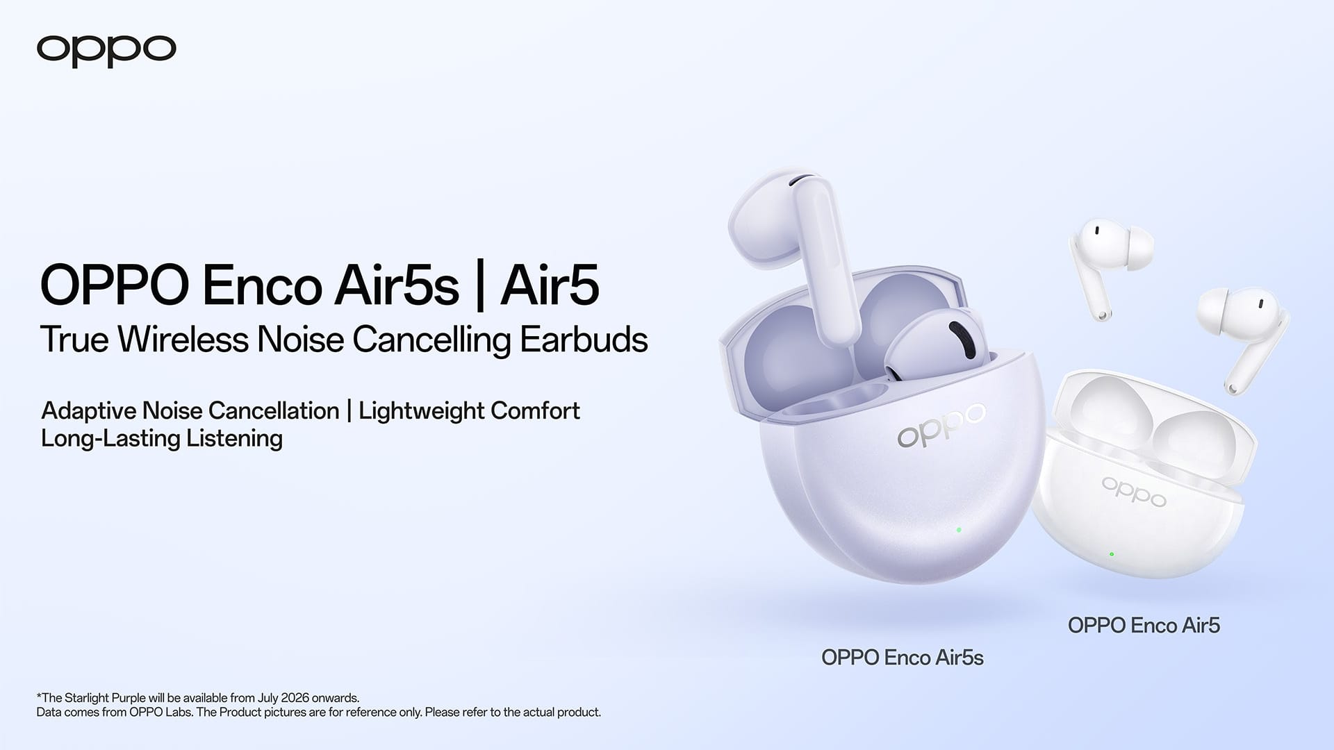 OPPO expands Enco Air5 earbuds range with new ANC models