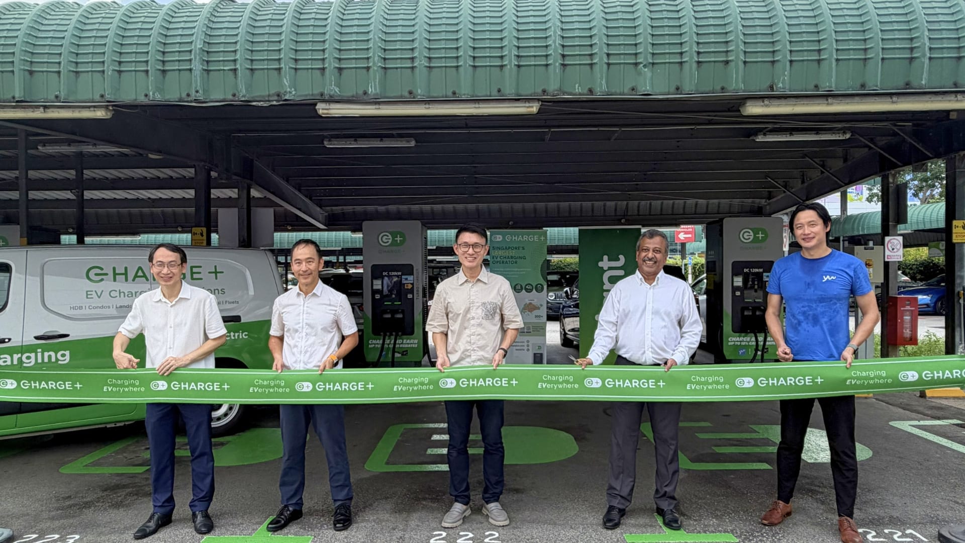 Charge+ opens 38-point EV charging cluster at Tampines Retail Park