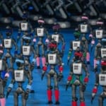 Chinese humanoid robots push sporting limits at Beijing robot games Chinese humanoid robots push sporting limits at Beijing robot games