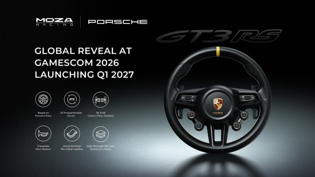 MOZA Racing brings Mercedes-Benz, Porsche, Ford and MotoGP sim hardware to Gamescom 2026 - 2