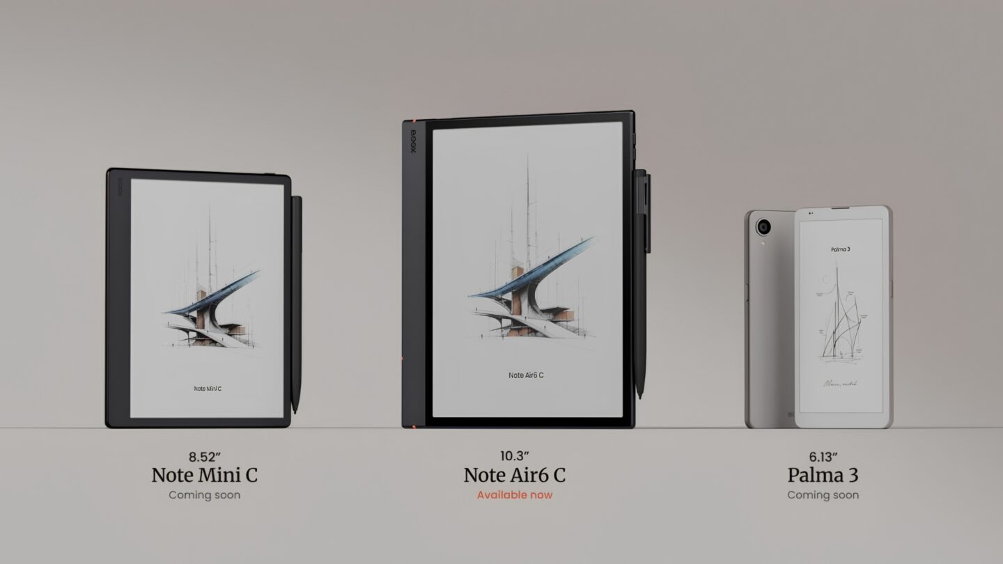 BOOX expands ePaper lineup with Note Air6 C, Note Mini C and Palma 3