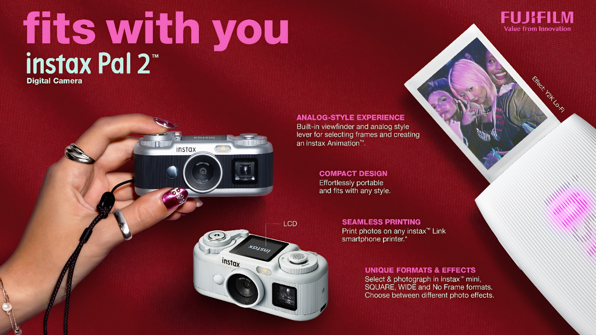 Fujifilm instax Pal 2 adds 10MP sensor, display and new shooting controls