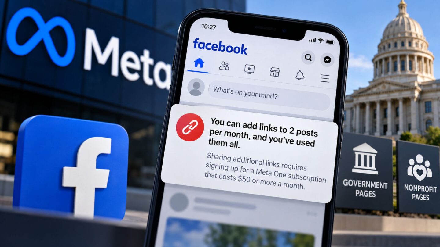 Meta is charging government and nonprofit pages to post links on Facebook