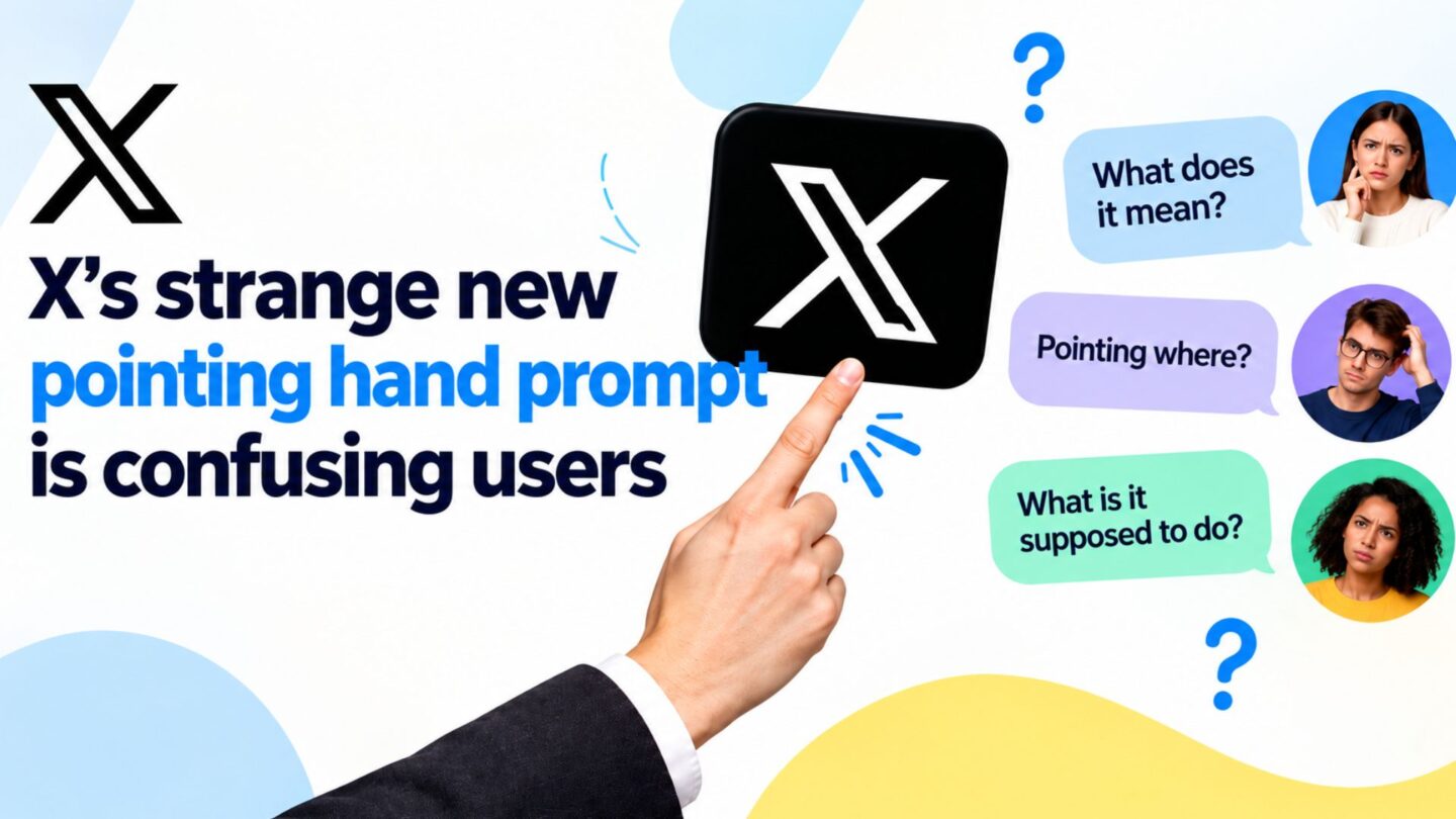 X users report a mysterious arm animation pointing to the promote button